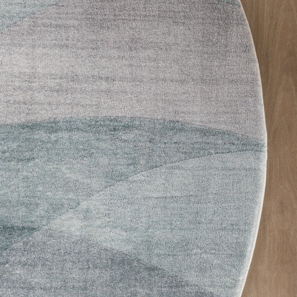 Round Modern Rug - Field Green
