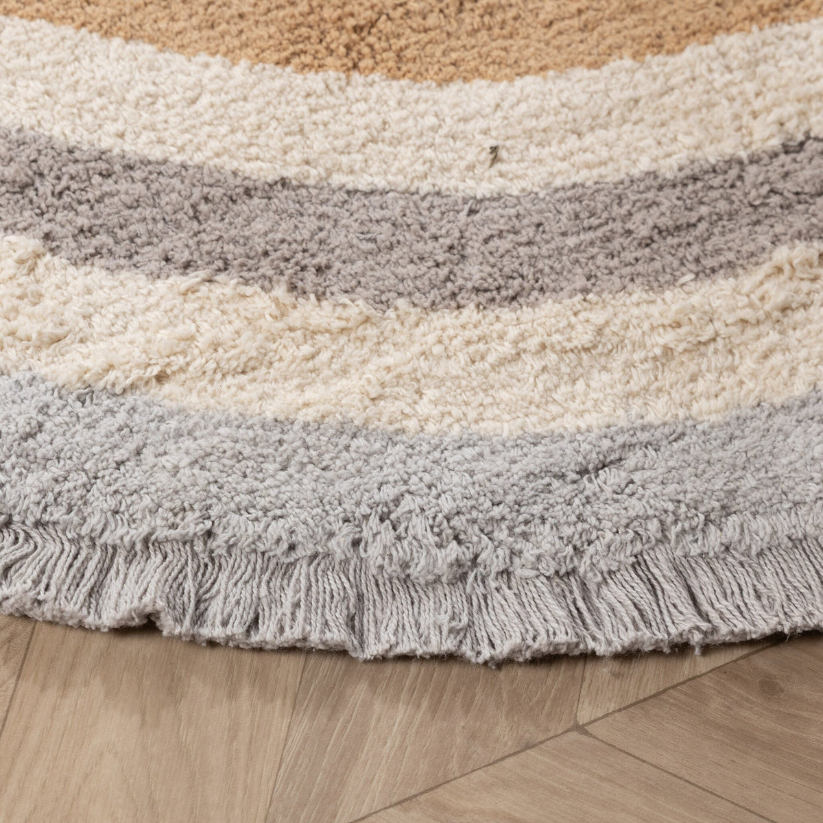 Oval washable children's rug - Milo Grey