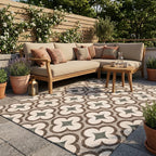 Geometric outdoor rug – Mosaic Clover Green