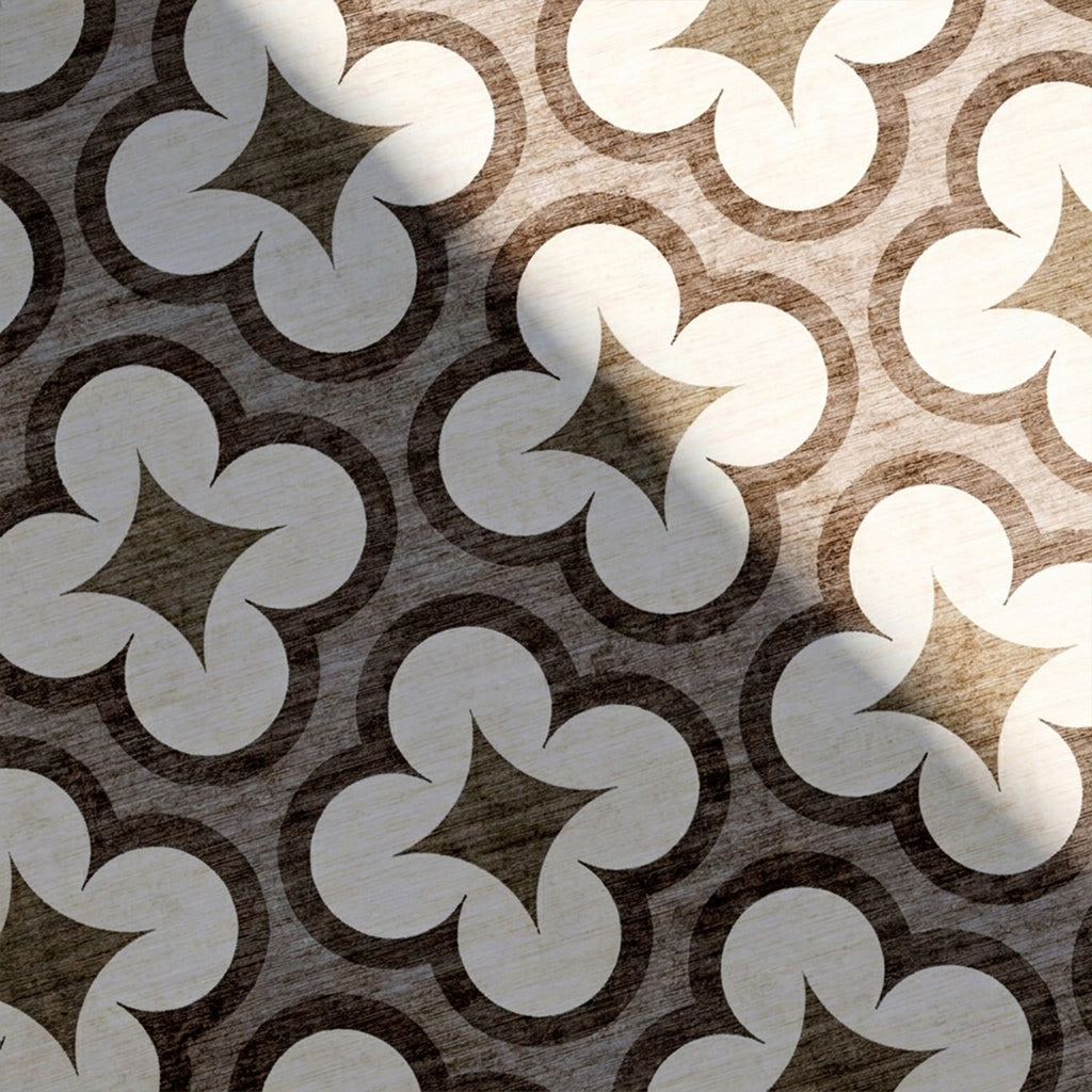 Geometric outdoor rug – Mosaic Clover Terracotta