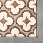 Geometric outdoor rug – Mosaic Clover Terracotta