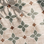 Geometryczny dywan zewnętrzny - Mosaic Dot Zielony