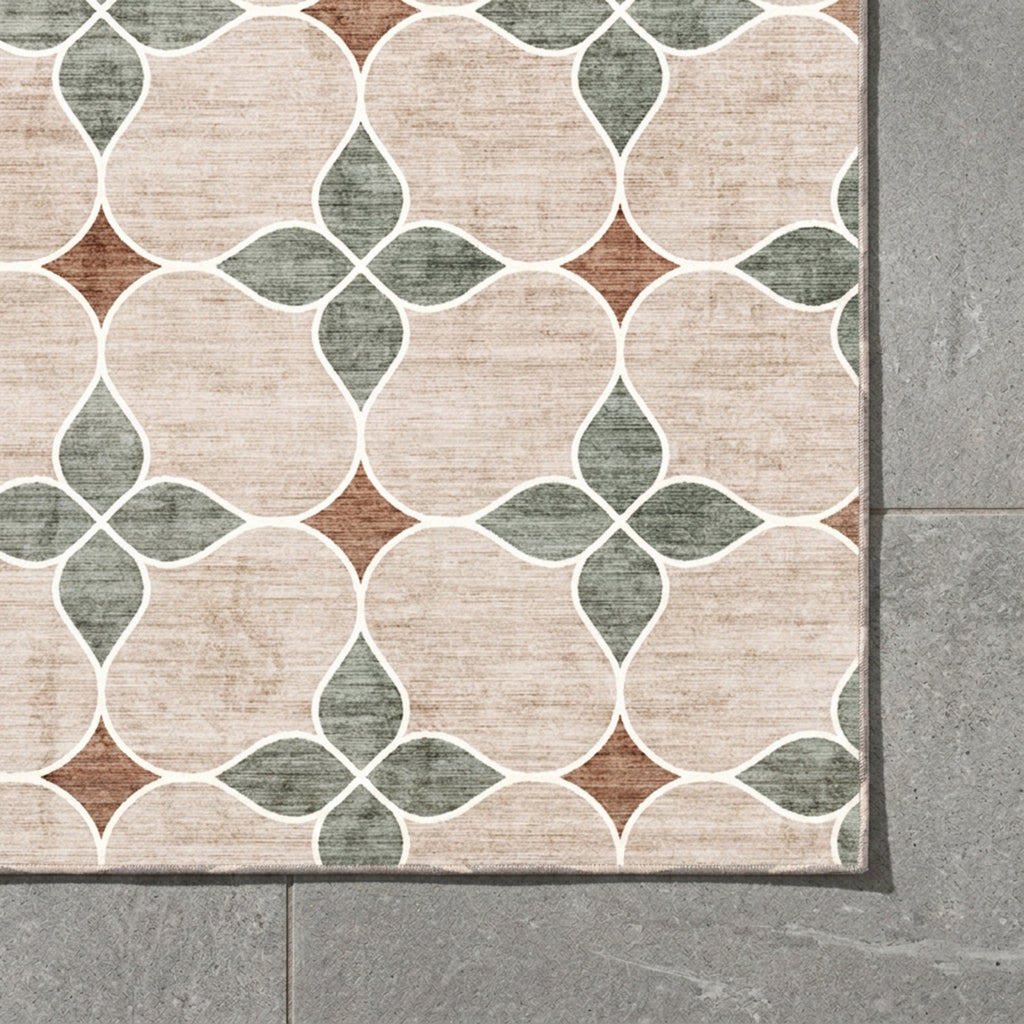 Geometryczny dywan zewnętrzny - Mosaic Dot Zielony