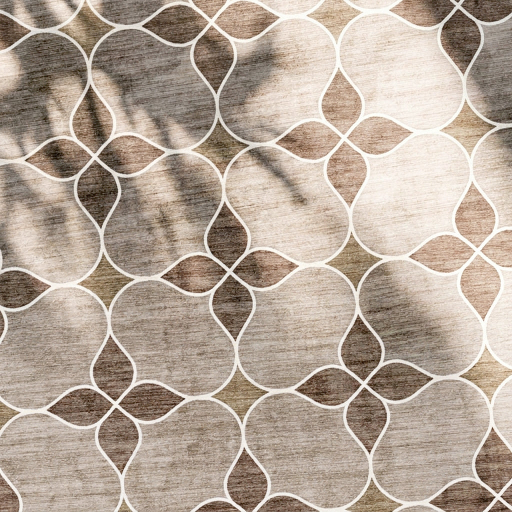 Geometric outdoor rug – Mosaic Dot Terracotta