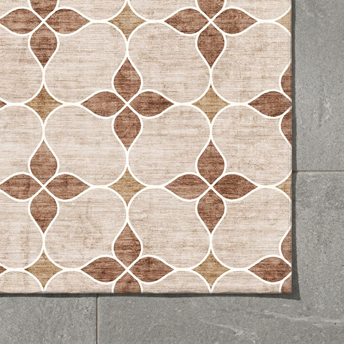 Geometric outdoor rug – Mosaic Dot Terracotta