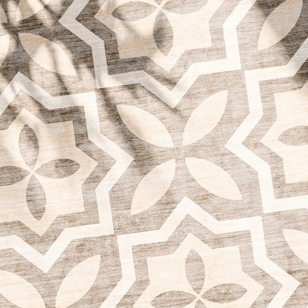 Geometric outdoor rug – Mosaic Medina Cream