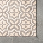 Geometric outdoor rug – Mosaic Medina Cream