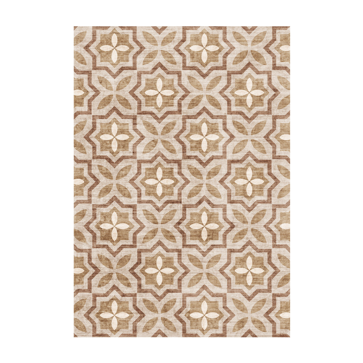 Geometric outdoor rug – Mosaic Medina Terracotta