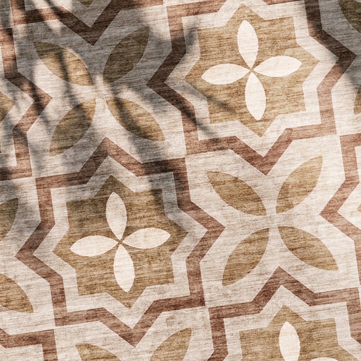 Geometric outdoor rug – Mosaic Medina Terracotta