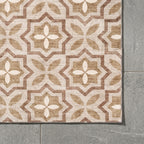 Geometric outdoor rug – Mosaic Medina Terracotta