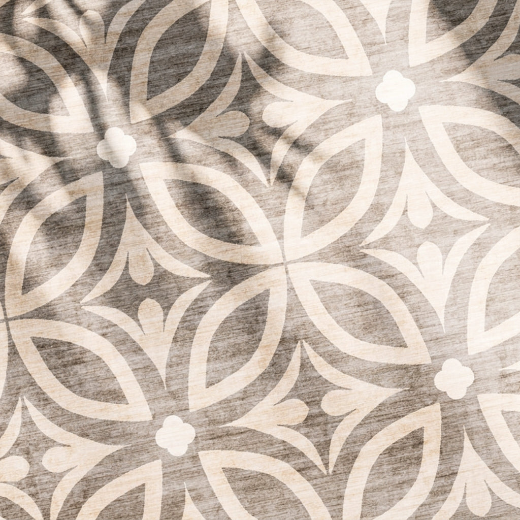 Geometric outdoor rug – Mosaic Petal Cream