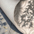 Geometric outdoor rug – Mosaic Petal Cream