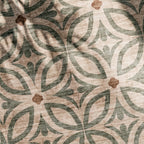 Geometric outdoor rug – Mosaic Petal Green