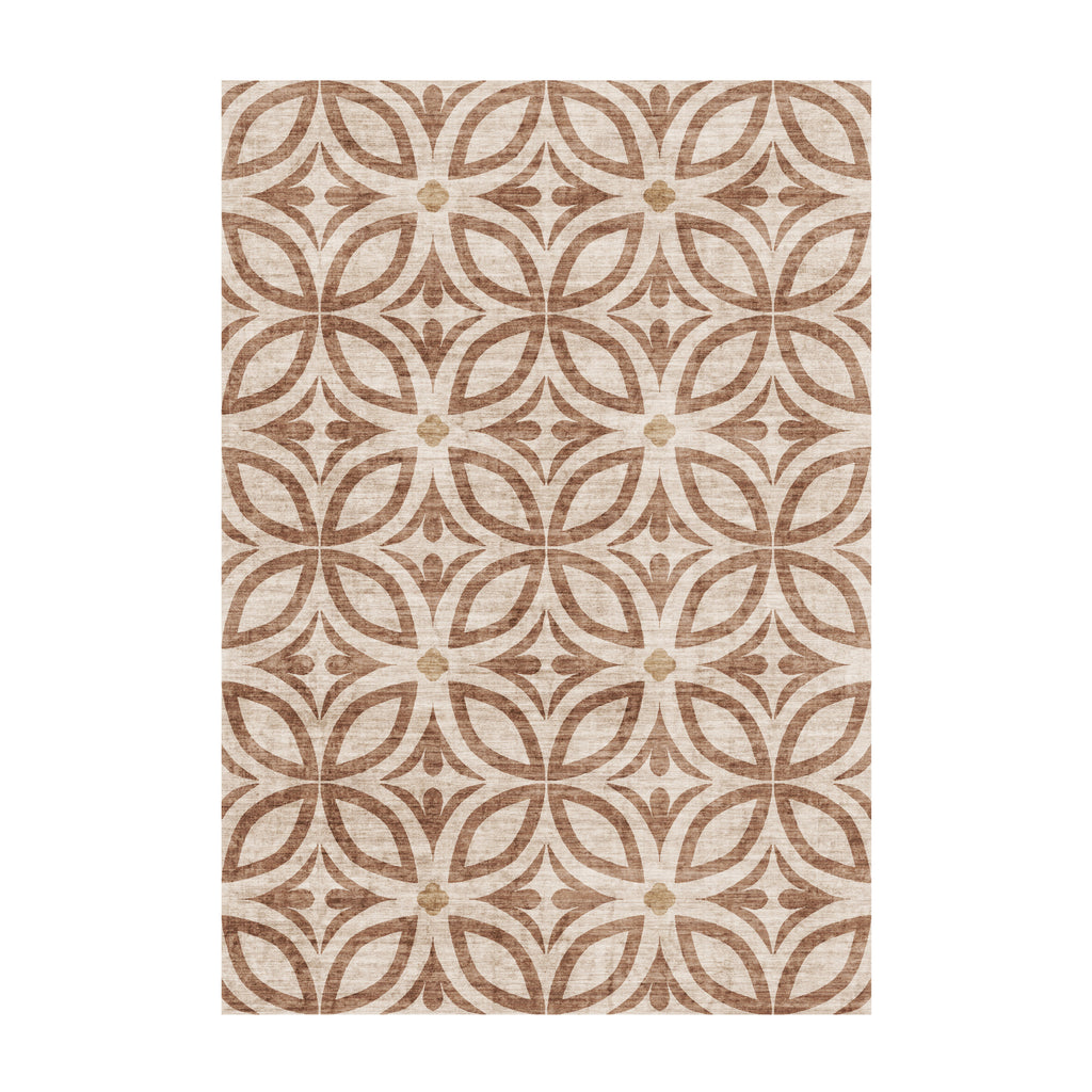 Geometryczny dywan zewnętrzny - Mosaic Petal Terakota