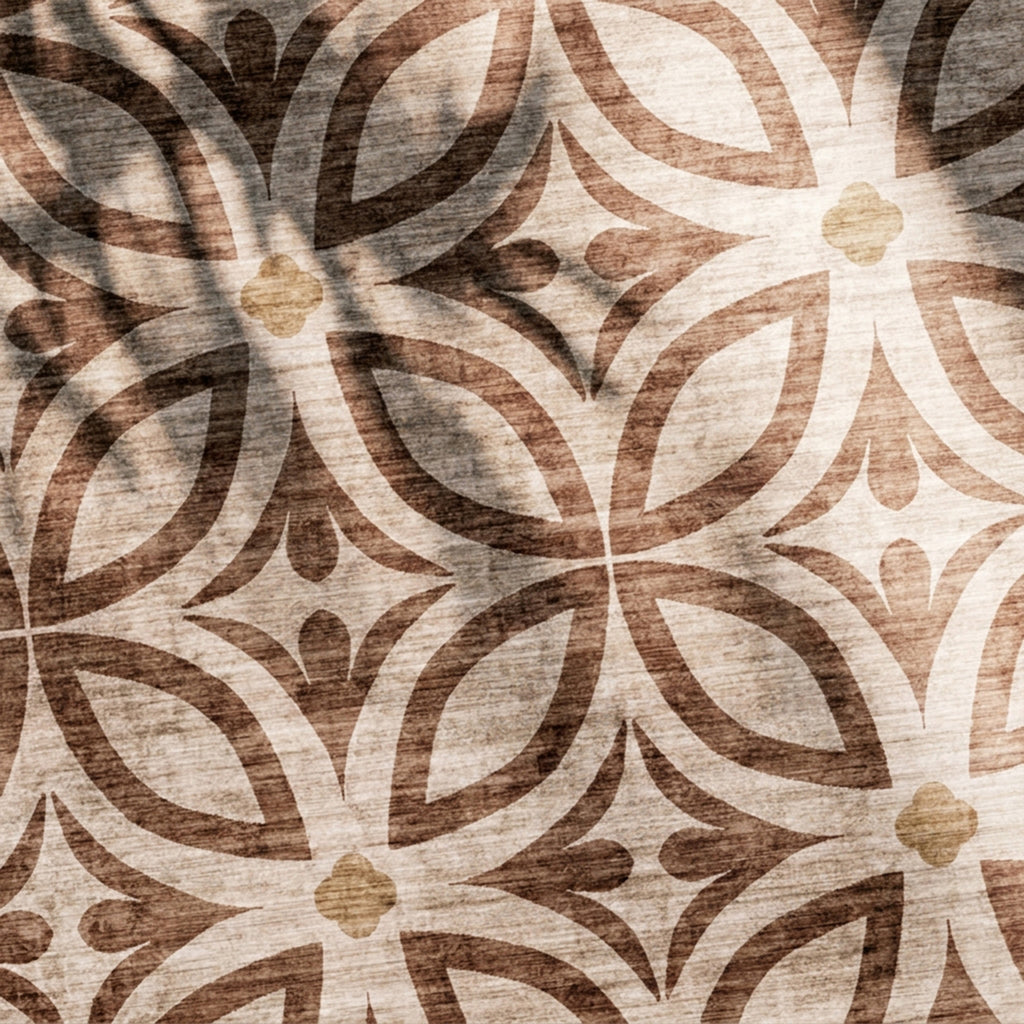 Geometryczny dywan zewnętrzny - Mosaic Petal Terakota