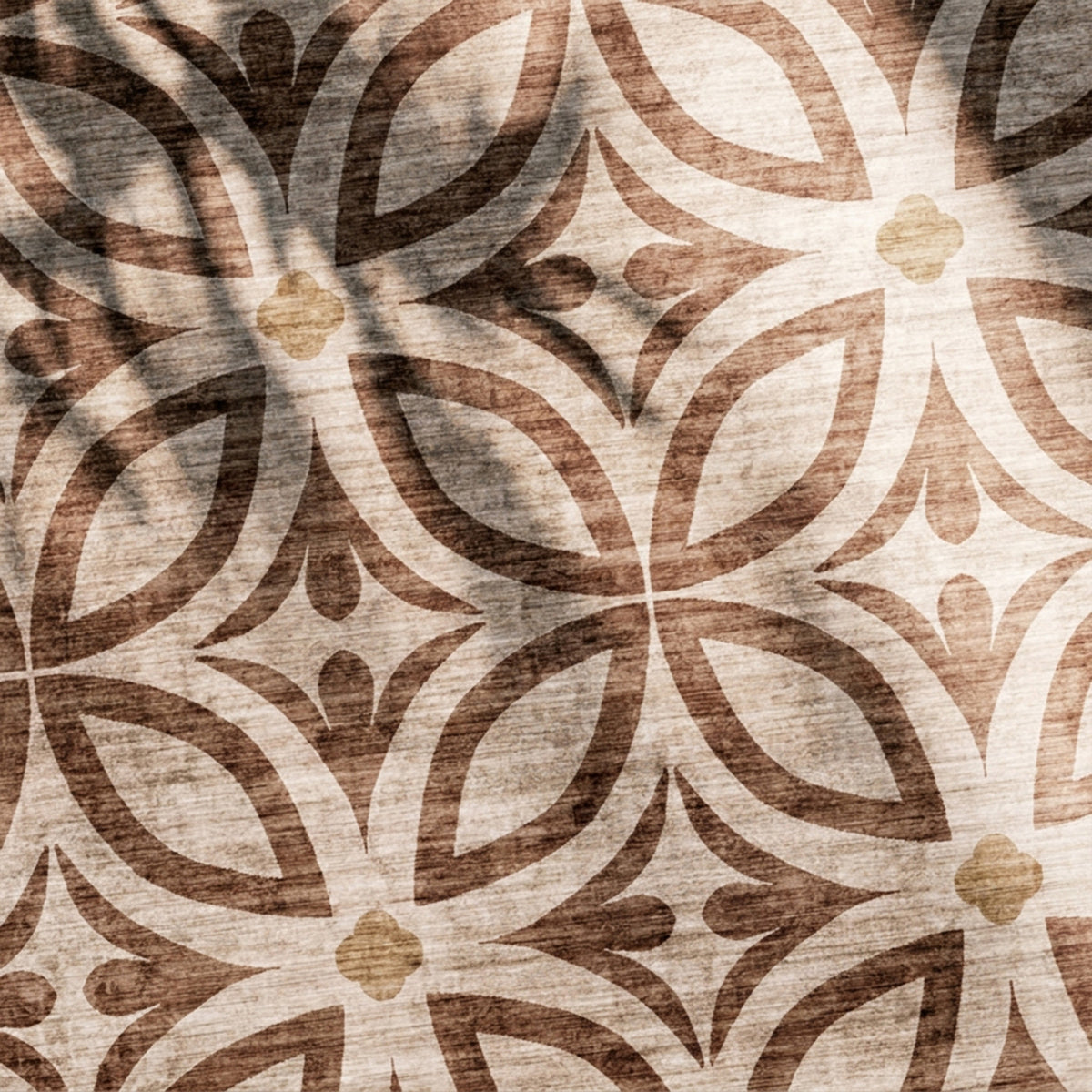 Geometryczny dywan zewnętrzny - Mosaic Petal Terakota