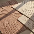 Round High Pile Rug - Carvy Curves Cream