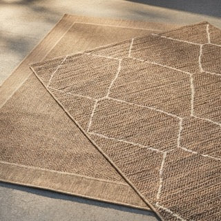 Jute Outdoor Rug - Fora Tile Natural