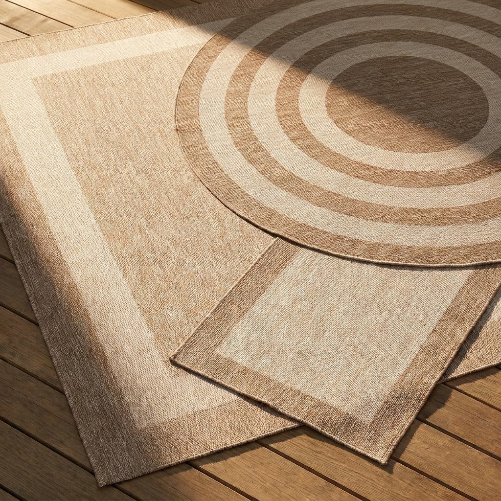 Balcony Rug - Sierra Border Beige/Cream