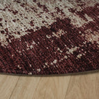 Round abstract rug - Rusty Multicolour