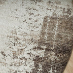 Round abstract rug - Rusty Taupe