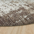 Round abstract rug - Rusty Taupe
