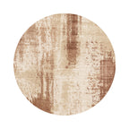 Okrągły abstrakcyjny dywan - Rusty Brown