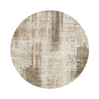 Round abstract rug - Rusty Taupe