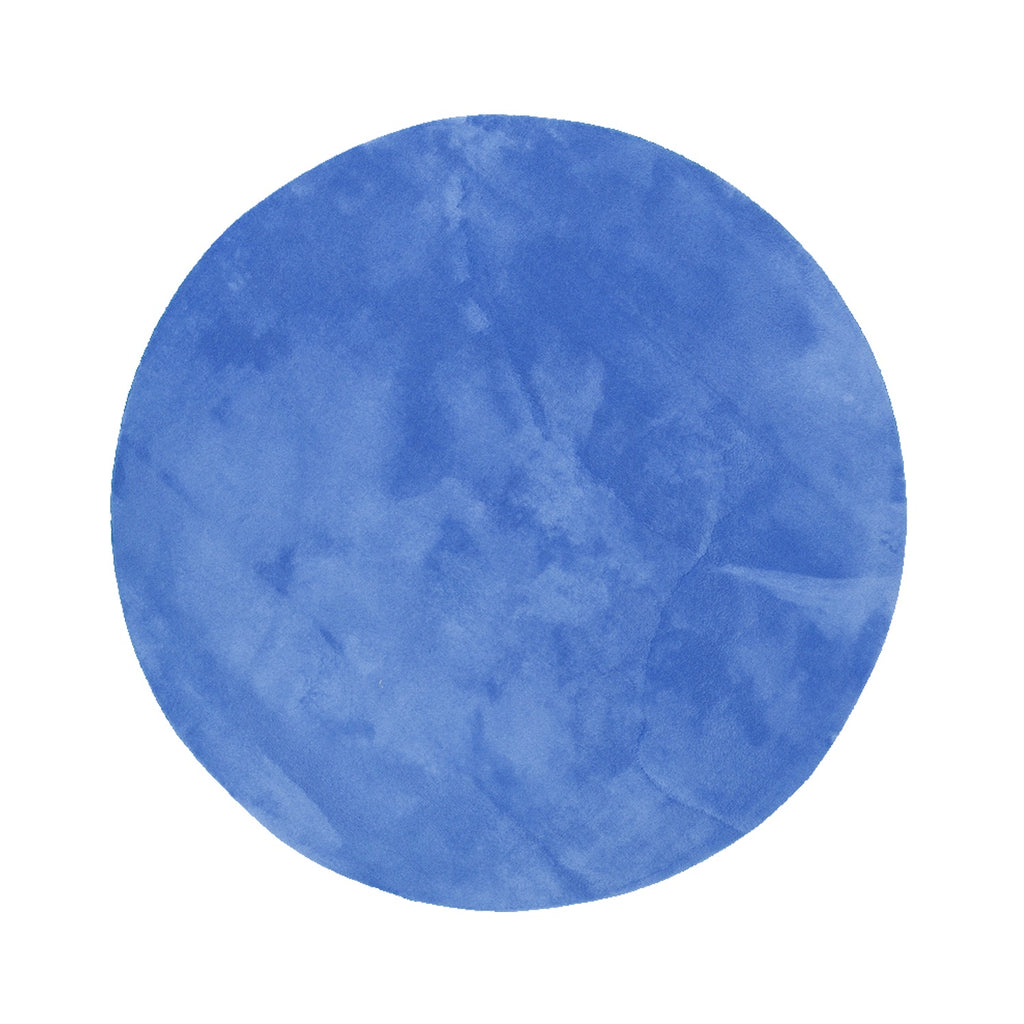 Round Washable Rug - Vivid Blue