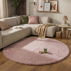 Round High Pile Rug - Comfy Supreme Pink