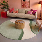 Round Wool Rug – Vienna Green