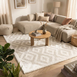 Scandinavian Rug - Lova Diamond Cream