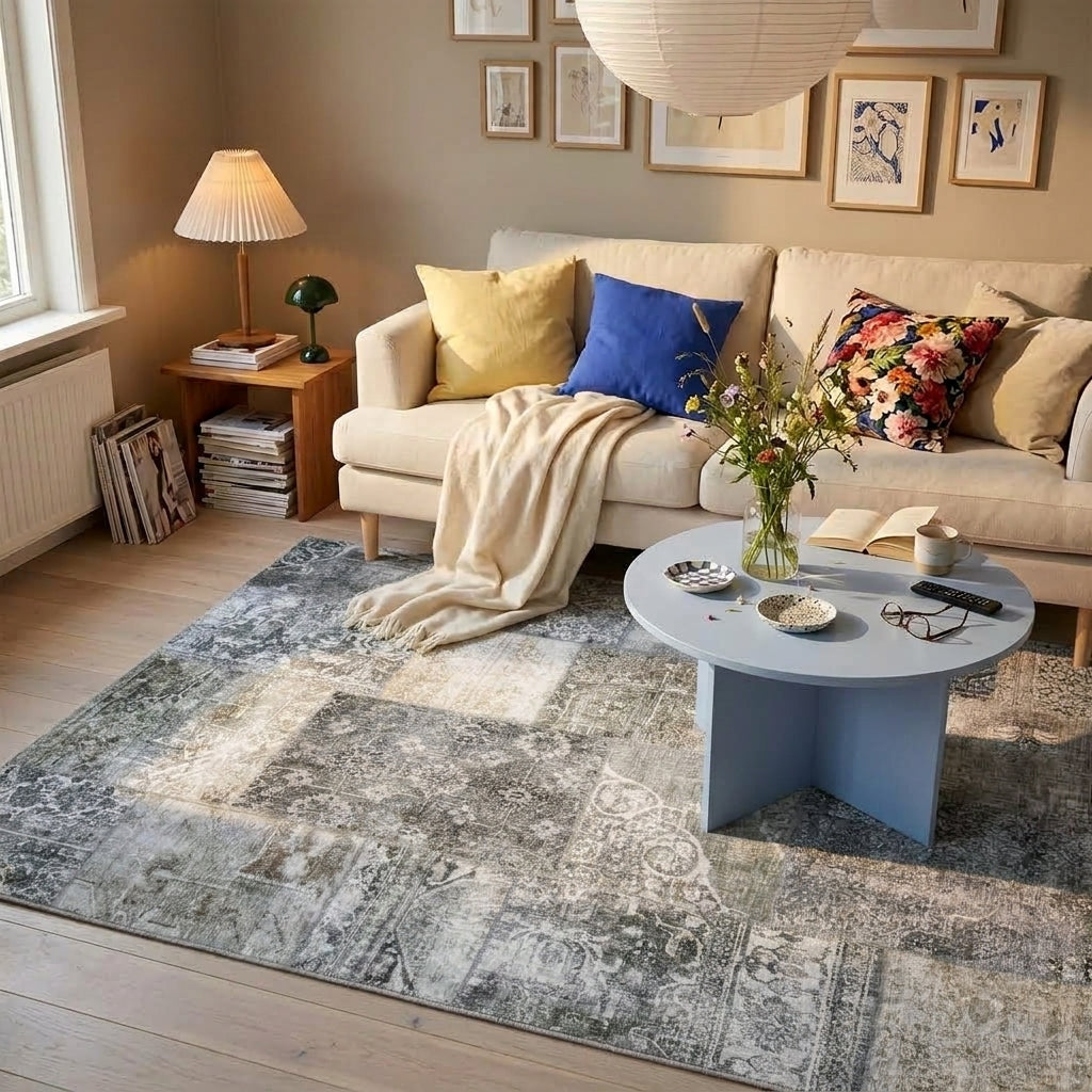 Patchwork Rug - Lago Grey