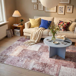 Patchwork Rug - Lago Red/Pink