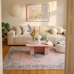 Vintage Rug - Lily Medallion Pink
