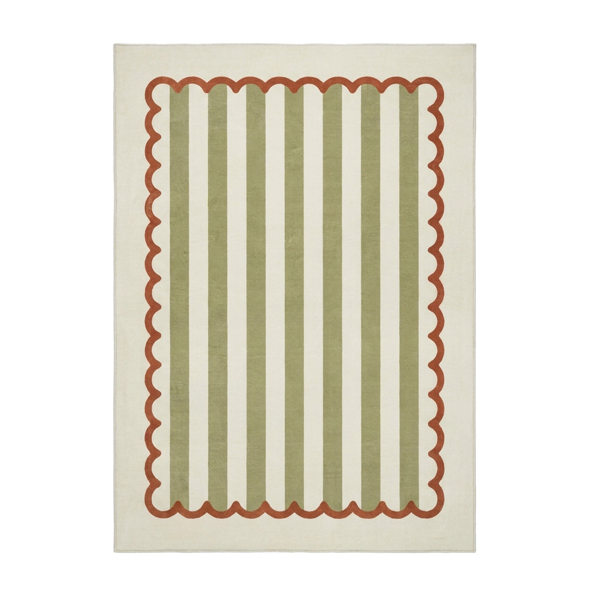 Washable children’s rug - Billy Stripes Green