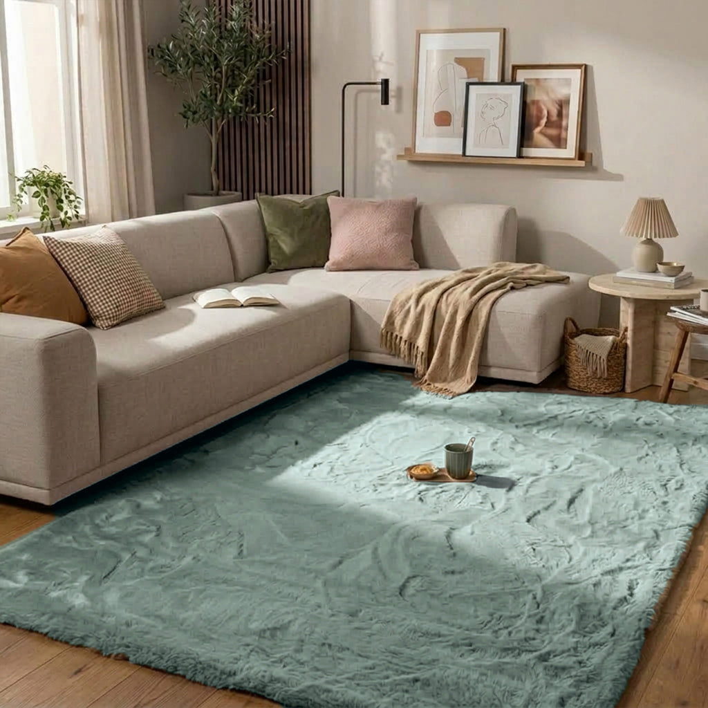 Soft High Pile Rug - Comfy Supreme Blue/Green