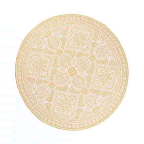 Dywan zewnętrzny okrągły - Summer Oriental Żółty - product
