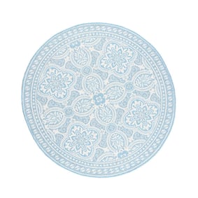 Dywan zewnętrzny okrągły - Summer Oriental Jasnoniebieski - product