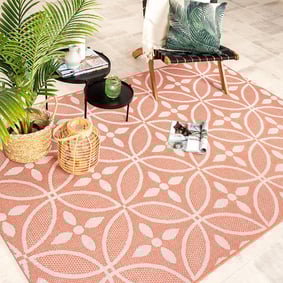 Dywan zewnętrzny - Summer Pattern Różowy