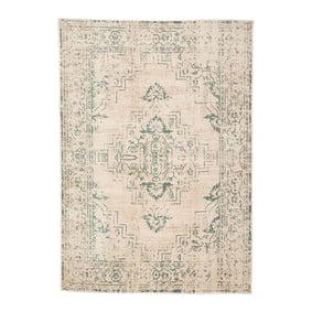 Dywan vintage - Spring Ethnic Kremowy/Zielony - product