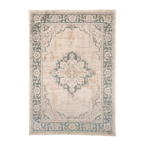 Dywan vintage - Spring Medaillon Kremowy/Zielony - product