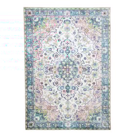 Dywan vintage - Lily Oriental Niebieski/Różowy - product