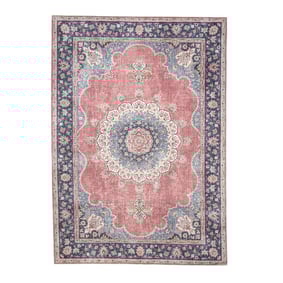 Dywan vintage - Lily Medallion Czerwony/Różowy - product