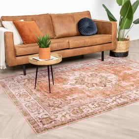 Dywan vintage - Spring Medaillon Terakota/Kremowy