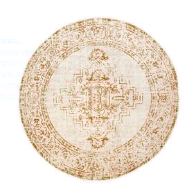 Dywan okrągły vintage - Spring Ethnic Kremowy/Terakota - product