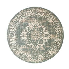 Dywan okrągły vintage - Spring Medaillon Zielony/Kremowy - product