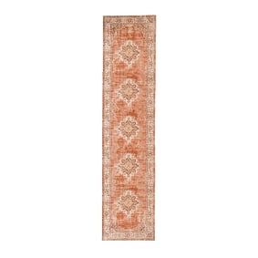 Chodnik dywanowy vintage - Spring Medaillon Terakota/Kremowy - product