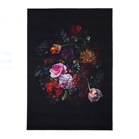 Dywan w kwiaty - Florine Czarny/Różowy - product