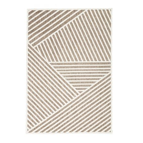Dywan nowoczesny - Nori Lines Biały/Taupe - product